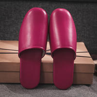 Japanese-style spring and autumn genuine sheepskin home slippers, high-end bedroom anti-slip home cowhide floor slippers for men and women thumbnail 3
