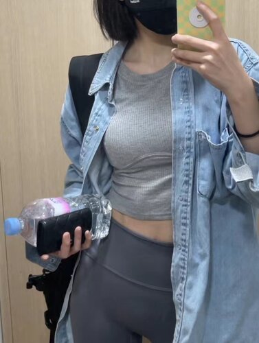 HGE睡格好觉复古宽松牛仔衬衫