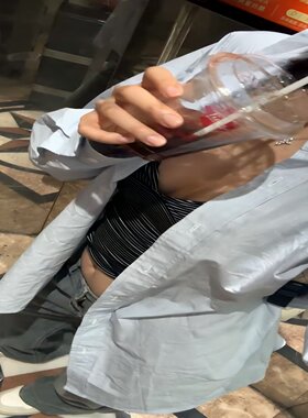HGE睡格好觉 2025秋季新款蓝色条纹衬衫外套长袖宽松休闲百搭上衣