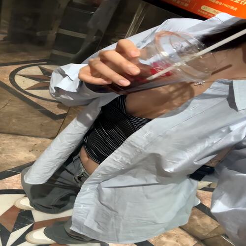 HGE睡格好觉 2025秋季新款蓝色条纹衬衫外套长袖宽松休闲百搭上衣