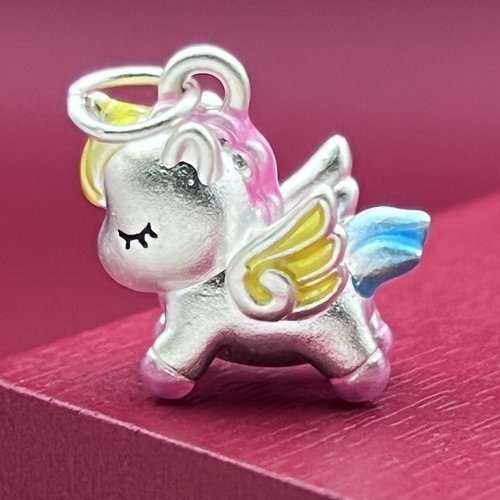 足银999银饰挂坠生肖马梦幻马