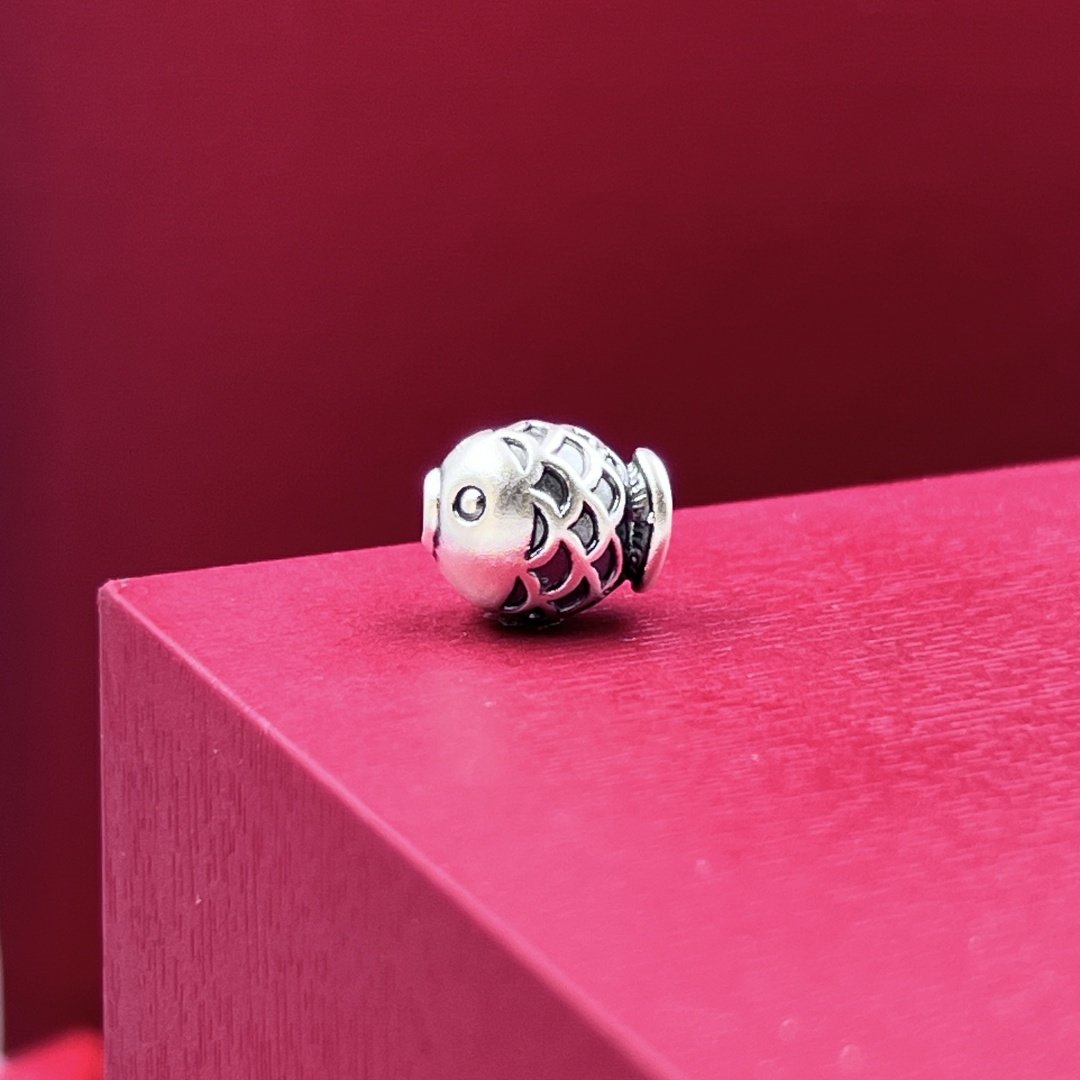 足银999锦鲤鱼路路通纯银3D工艺散珠隔珠DIY银饰配件编绳手链手串,饰品/流行首饰/时尚饰品新,其他DIY饰品配件,淘宝优惠券,粉丝福利购,淘宝优惠卷