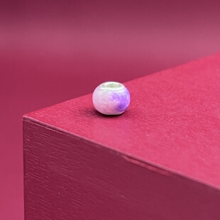 足银999隔珠配件冰裂花珐琅彩胶烤蓝3D纯银复古做旧配珠DIY散珠配