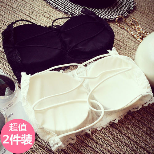 蕾丝性感抹胸防走光女裹胸式短款