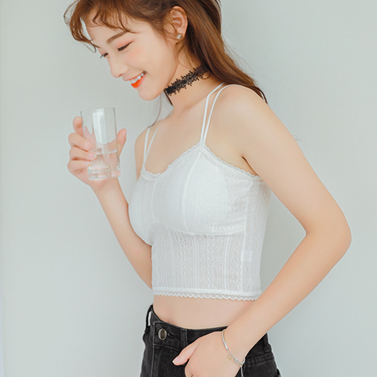 吊带抹胸内衣女防走光聚拢裹胸式上衣短款内搭女夏外穿打底小背心