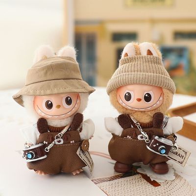 RMAX拉布布娃衣4代labubu衣服小狗T恤背带裤心底密码mini搪胶公仔