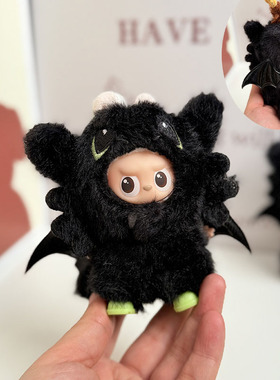 RMAX4代迷你Labubu盲盒衣服无牙仔套装心底密码10cm拉布布娃衣