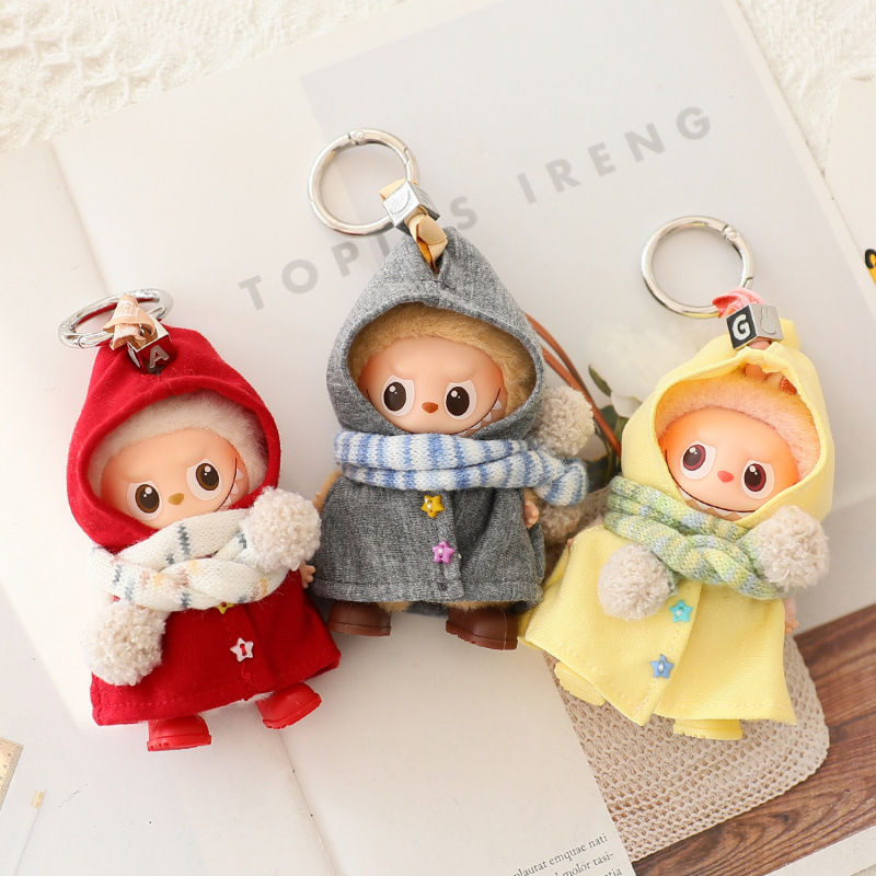 RMAX迷你拉布布4.0娃衣labubu四代10cm卫衣帽子马甲圣诞斗篷礼物