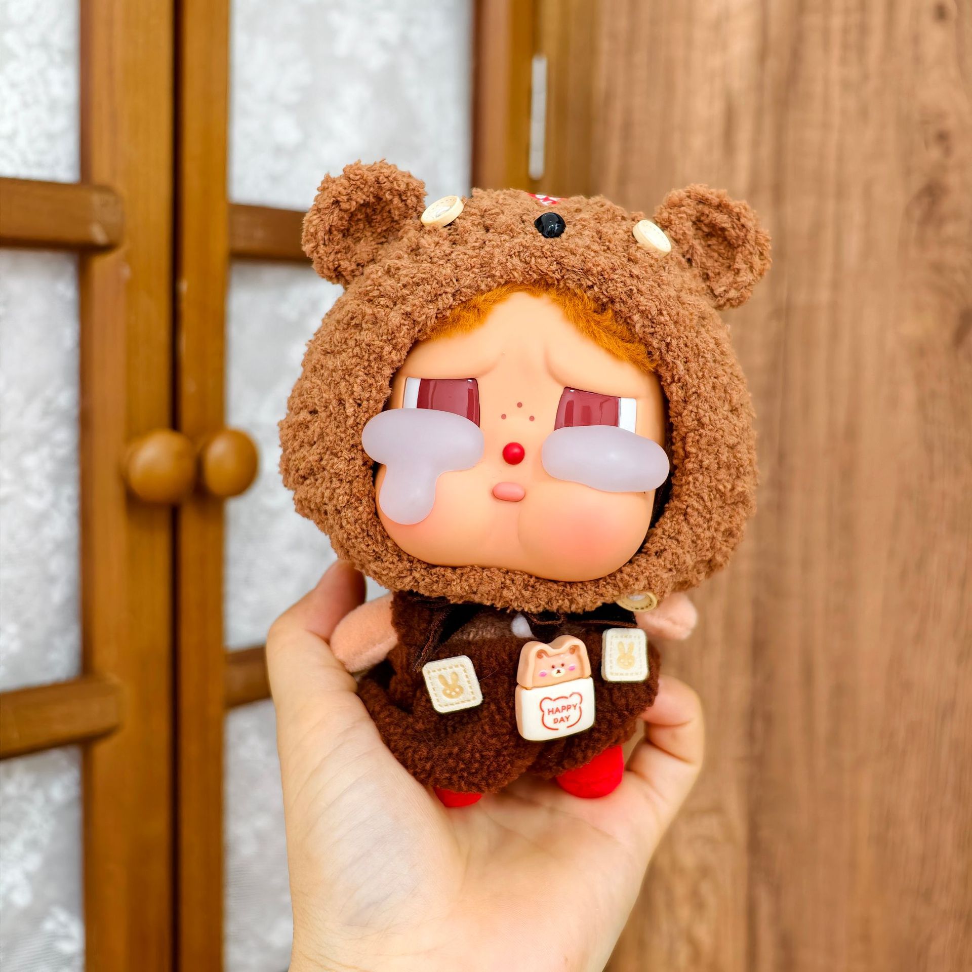 RMAX哭娃眼泪工厂娃衣手作熊头套背带裤落日歌会Crybaby13cm衣服