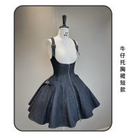 【 Su Xin SUSIN】[GUI Qin 2.0]lolita waist-cinching and Slimming Denim strapless Dress/Strappy dress thumbnail 5