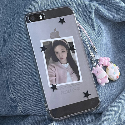 简约黑色星星适用15苹果14ProMax手机壳iPhone12全包14可爱13Pro软17Promax防摔11保护套16女Xsmax软8pus情侣