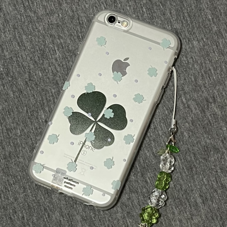 满屏幸运四叶草适用15苹果14ProMax手机壳iPhone12全包5s可爱13Pro软17Promax防摔11保护套16女Xsmax软6s情侣