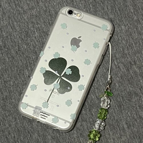 满屏幸运四叶草适用15苹果14ProMax手机壳iPhone12全包5s可爱13Pro软17Promax防摔11保护套16女18pro软6s情侣