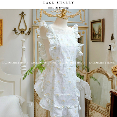 LACESHABBY棉质欧式手工碎花围裙