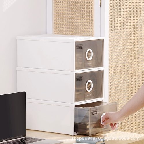 茶花伯纳抽屉式可叠加单层收纳柜