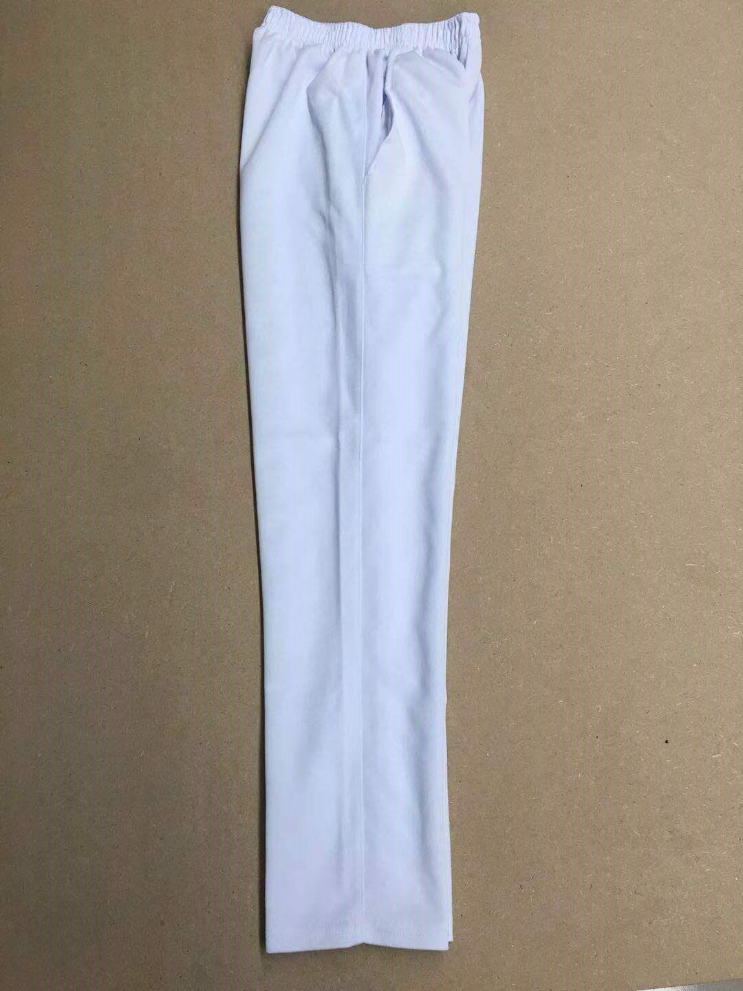 纯白色运动裤健身操广场舞大妈长裤四季团体活动演出服小学生班服