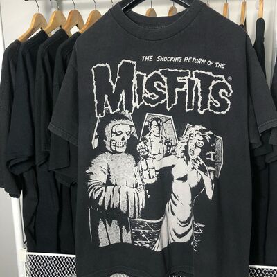 theMisfits硬核朋克摇滚短袖T恤