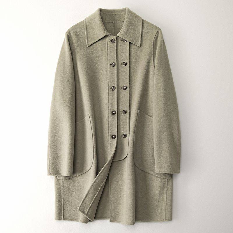 憨厚皇后10山羊绒90羊毛2023秋季毛呢大衣新品中长款女装妮子外套