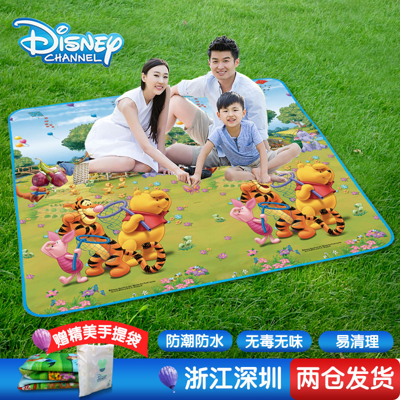 维尼熊野餐垫防潮垫双人户外3人-4人帐篷便携折叠坐垫加厚隔潮毯