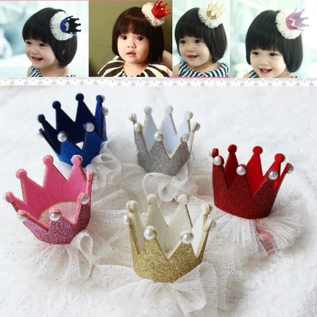 韩国进口婴儿立体皇冠顶夹发卡