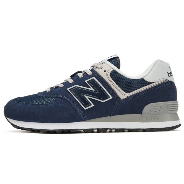 New Balance NB 574 复古字母系带 低帮跑步鞋 男女同款 深蓝色