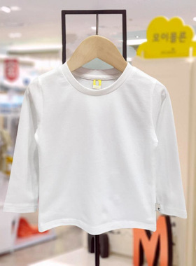 春季新款阿路小雨伞白色T恤长袖打底衫MS411102童装