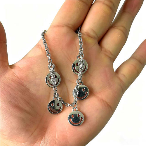 超仙小众森系笑脸吊坠手链女个性y2k个性手链时尚首饰品潮仙气