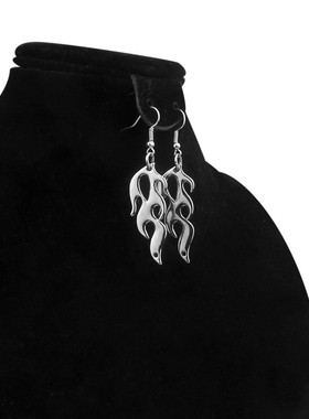 时尚精美耳夹耳饰夜店嘻哈独特合金火焰耳环精美个性女士气质耳坠