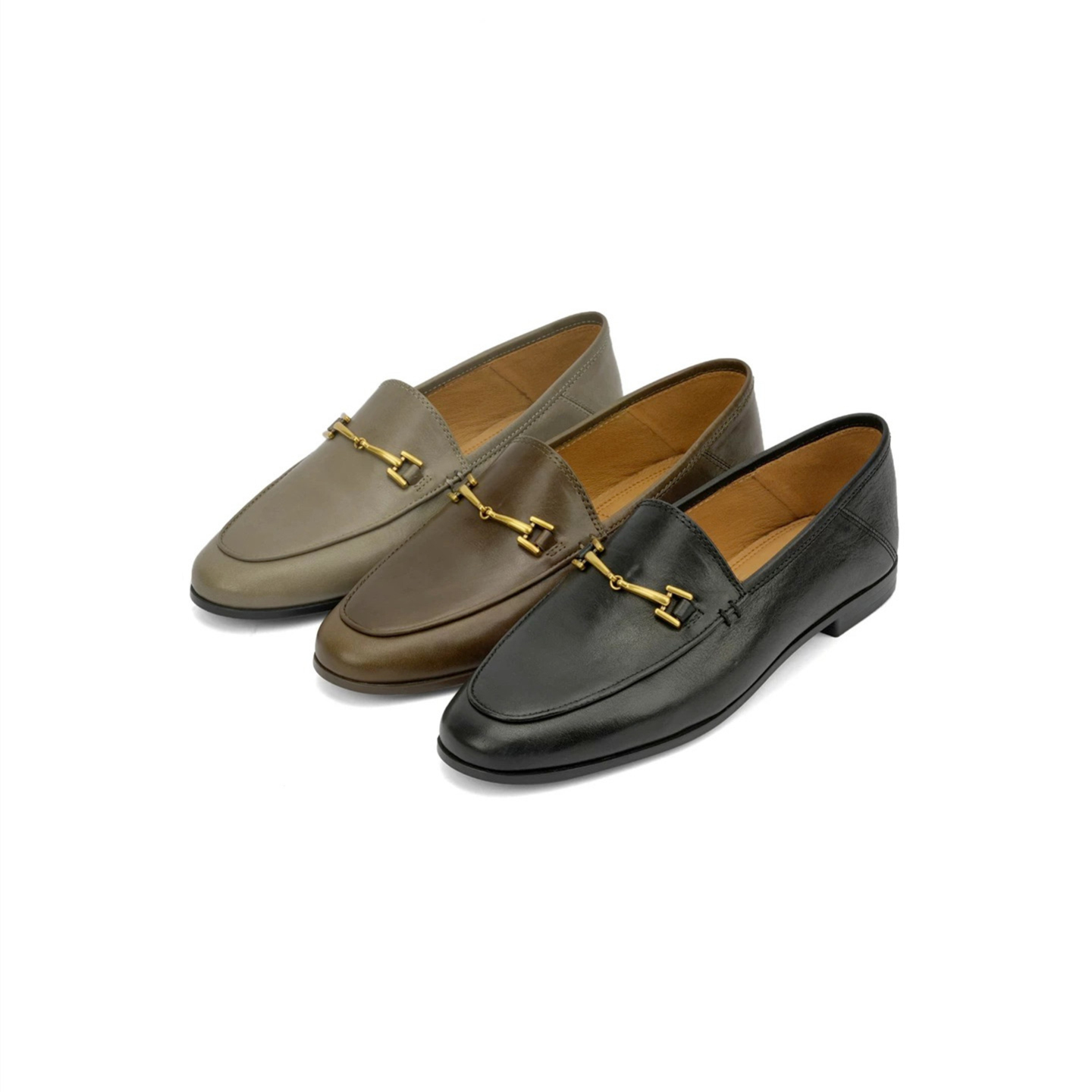 小香风乐福鞋鹿皮春鞋女款配裙子