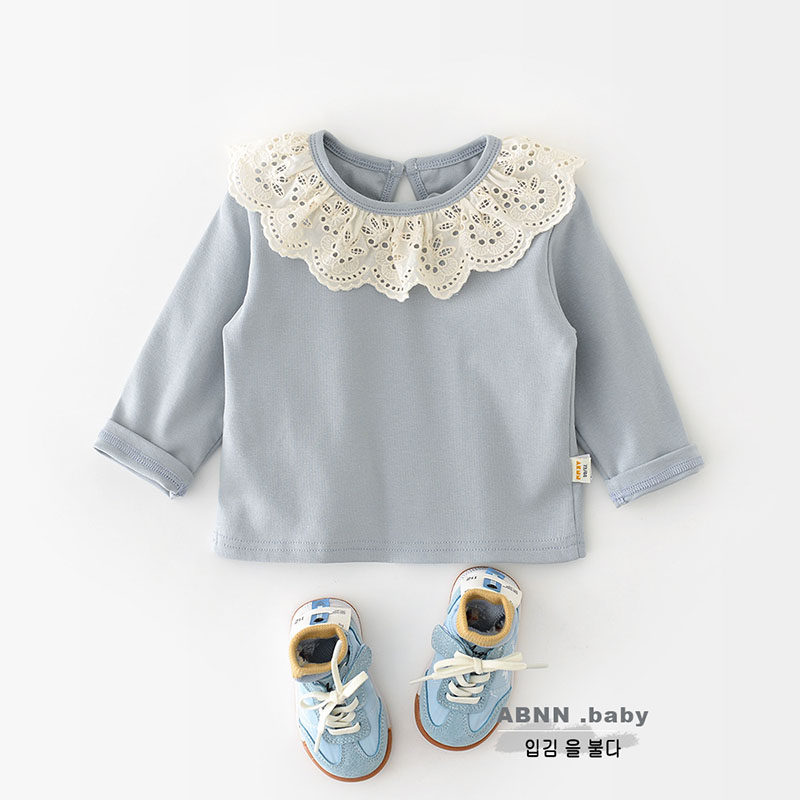 婴儿衣服春秋季韩版女童长袖打底衫儿童花边领T恤秋装女宝宝上衣,童装/婴儿装/亲子装,T恤,淘宝优惠券,粉丝福利购,淘宝优惠卷