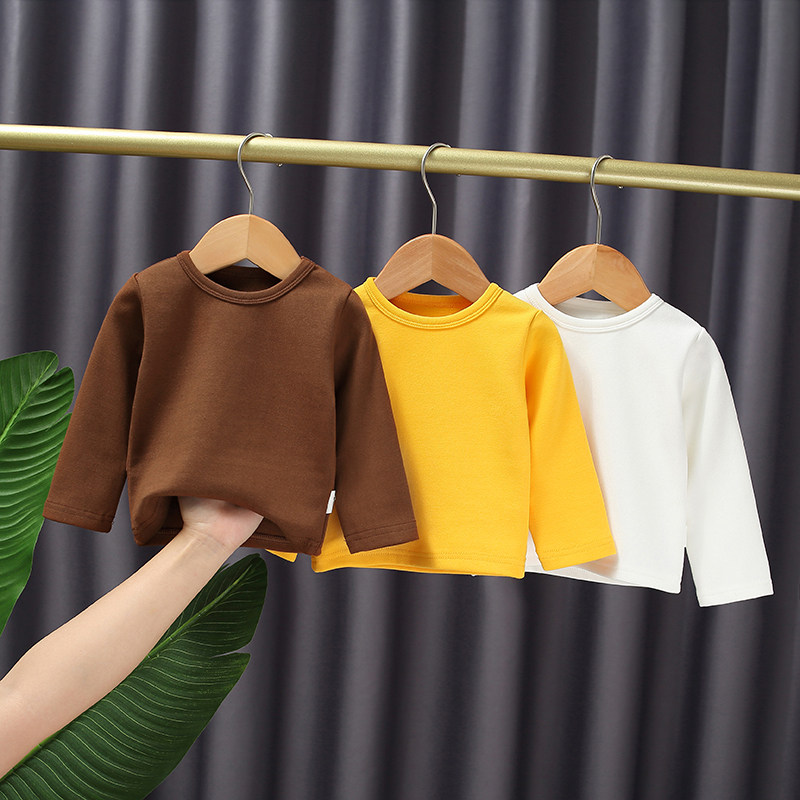 婴儿秋冬打底衫圆领长袖T恤春秋装纯棉上衣男女宝宝纯色幼儿衣服,童装/婴儿装/亲子装,T恤,淘宝优惠券,粉丝福利购,淘宝优惠卷