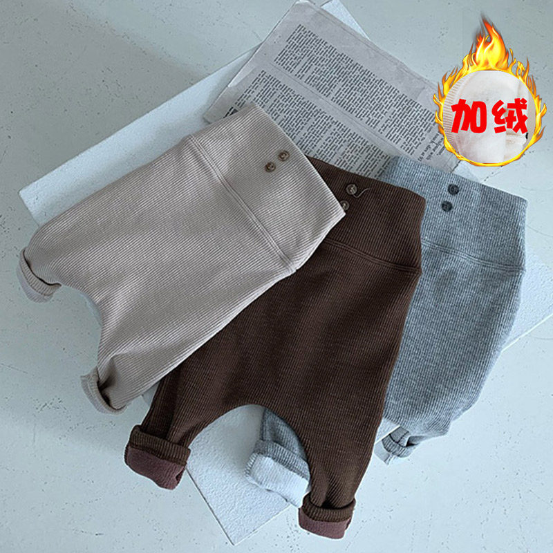 婴儿加绒长裤子秋冬ins风韩国百搭男女宝宝打底裤高腰护肚保暖裤,童装/婴儿装/亲子装,裤子,淘宝优惠券,粉丝福利购,淘宝优惠卷