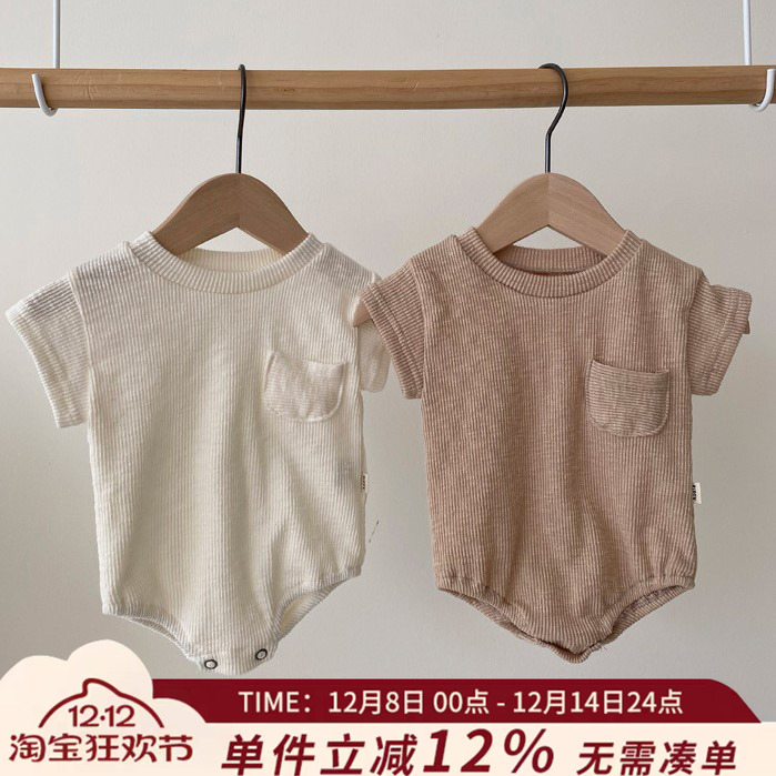 韩系软糯薄款哈衣裤子短裤