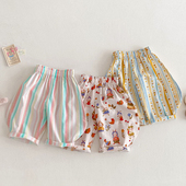 2026夏季 子薄款 新款 儿童长裤 女宝宝洋气碎花休闲裤 女童洋气防蚊裤