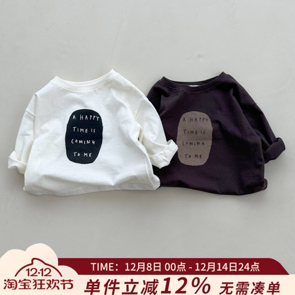 宝宝打底衫长袖字母上衣