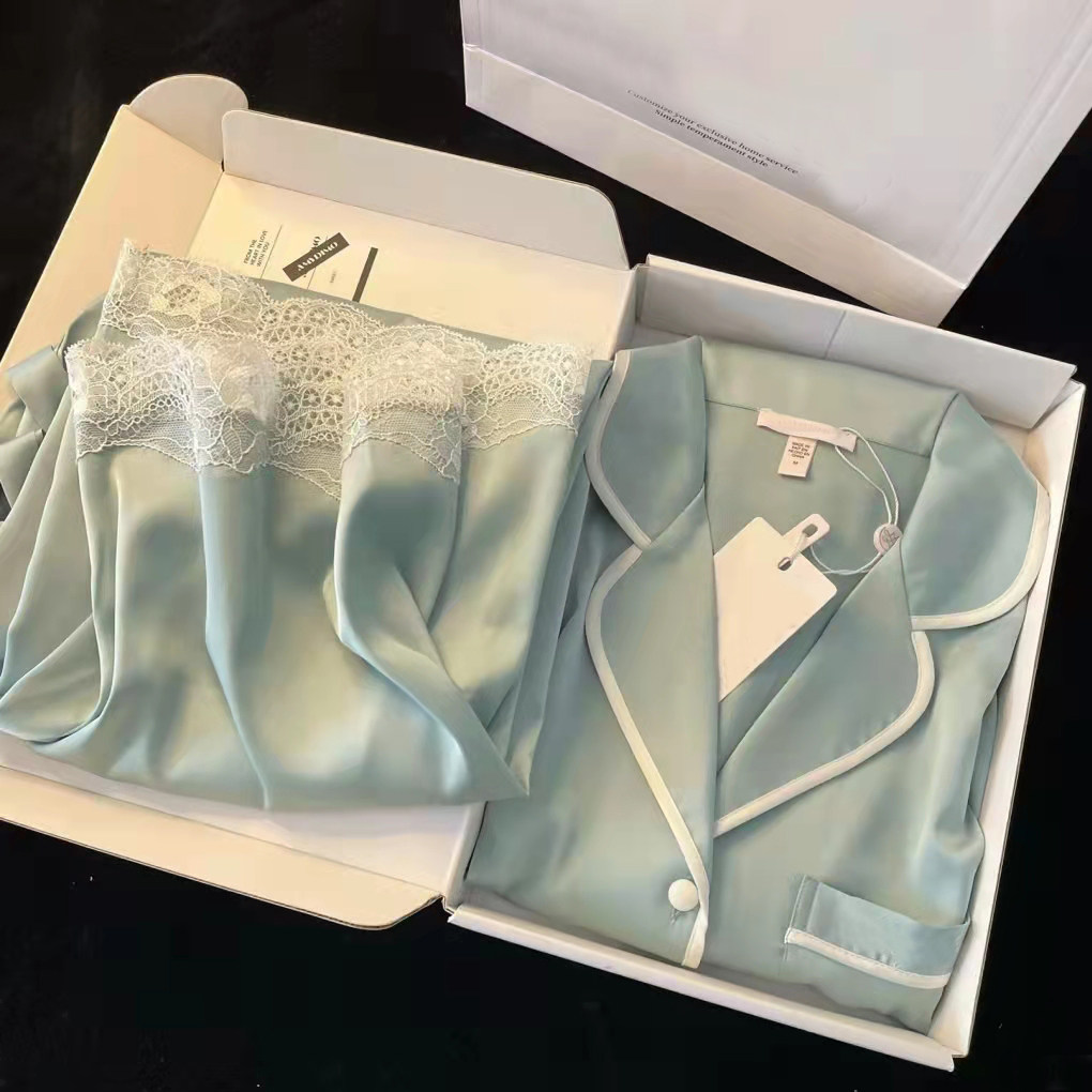 女绸缎睡衣家居服丝滑