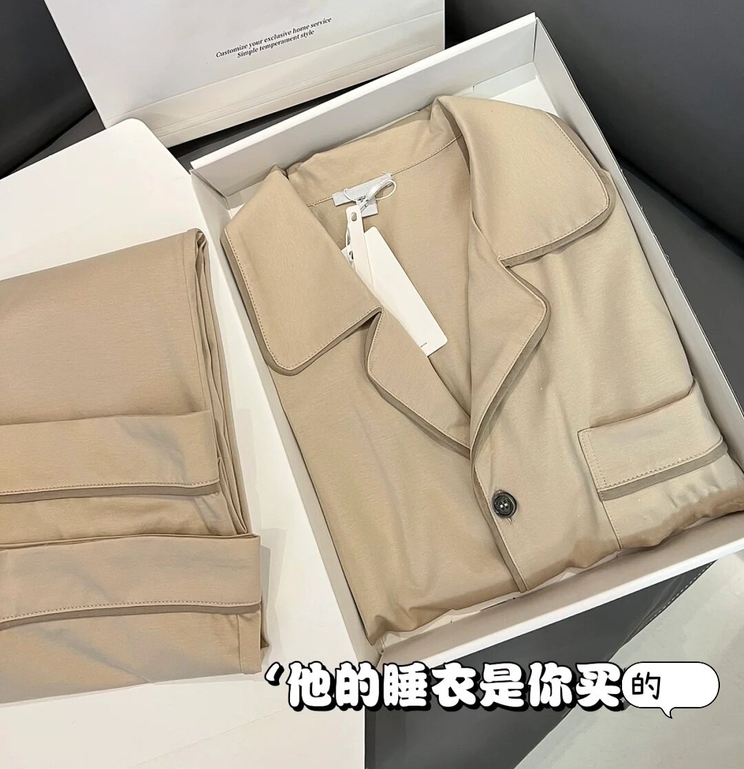 丝光棉家居服睡衣纯棉男