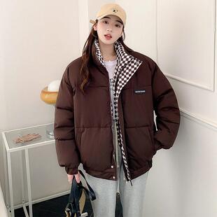 冬季新款羽绒棉服女BF风宽松立领短款棉衣棉袄韩版加厚面包服大码