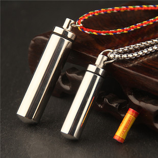 时尚大容量不锈钢空心可打开嘎乌盒项链吊坠楞严咒挂件男女士饰品