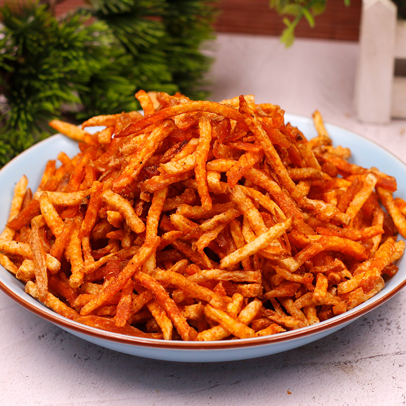 贵州小吃 遵义麻辣洋芋丝 土豆丝 麻辣小吃250g 油炸土豆丝 薯片