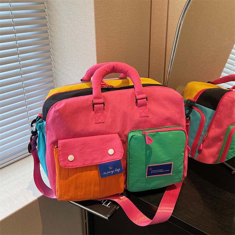 多巴胺旅行包女手提大容量斜跨外出健身收纳包旅游短途待产行李包