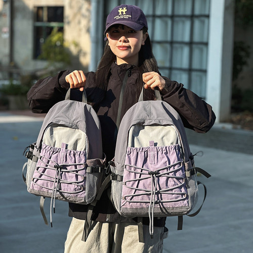 旅行户外双肩包女轻便登山包书包