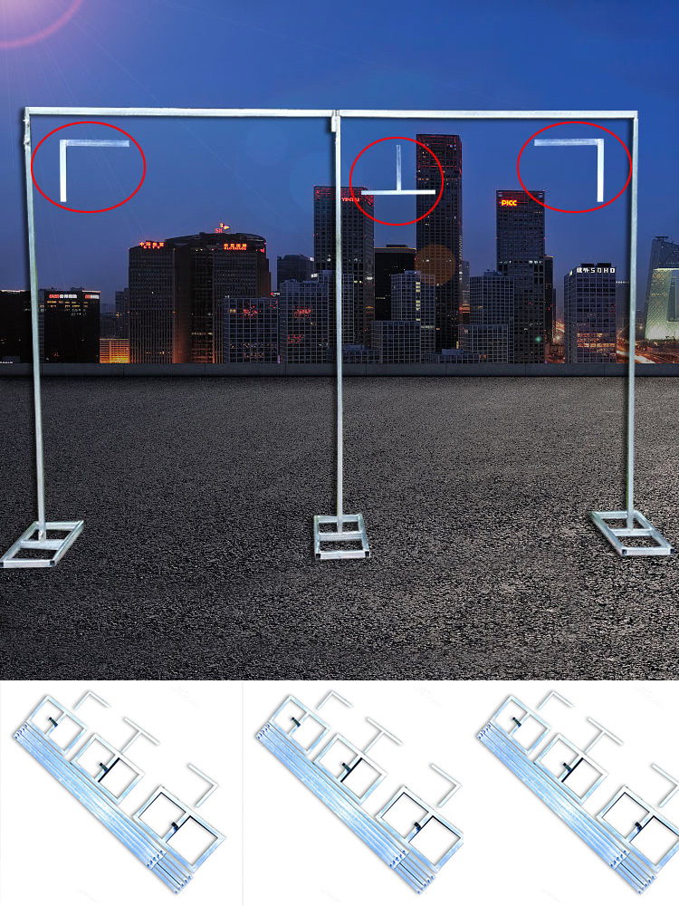 新款婚庆镀锌方管背景架伸缩杆加厚加粗纱幔架背景装饰支撑杆子架