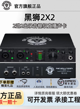 Black Lion Revolution 黑狮2X2声卡专业录音编曲直播K歌电脑声卡
