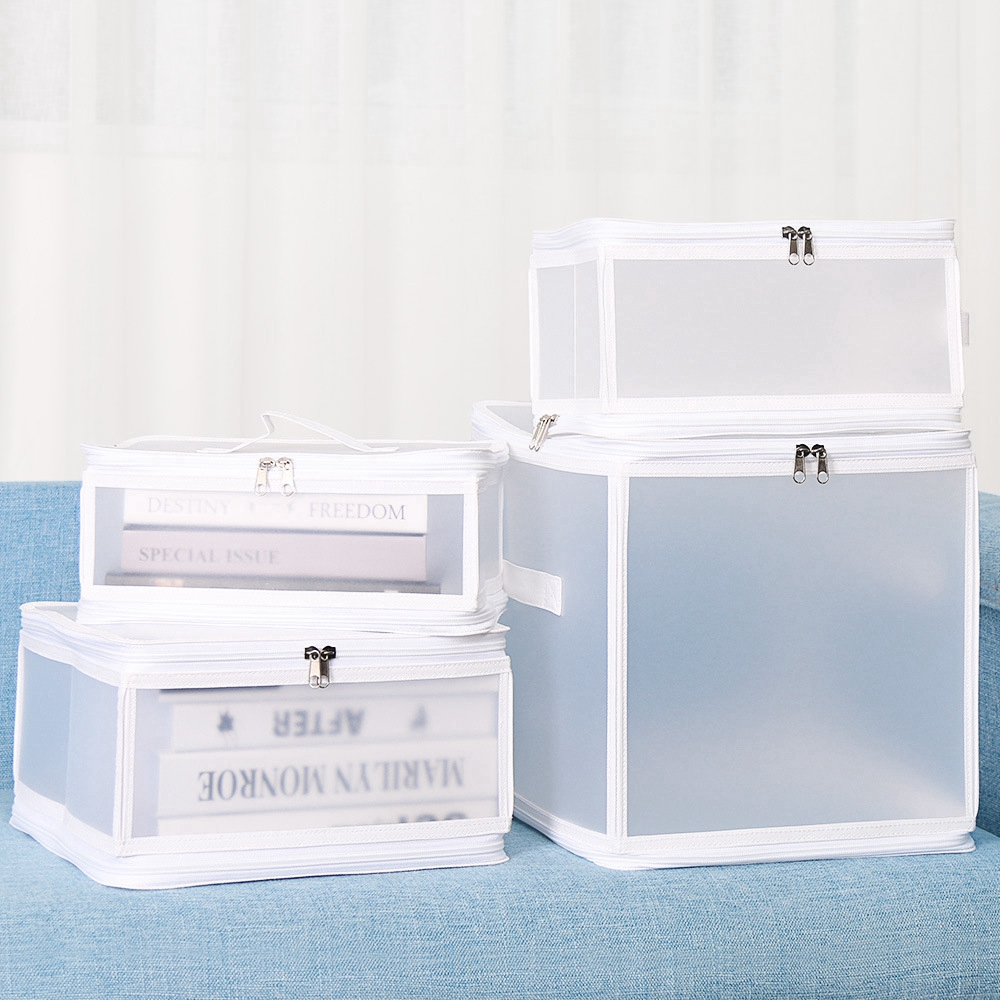 透明可折叠大容量收纳盒可水洗