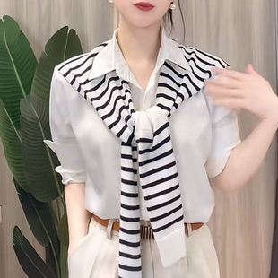 2025春秋新款空调房搭肩护颈小披肩百搭斗篷外搭网红针织披肩坎肩