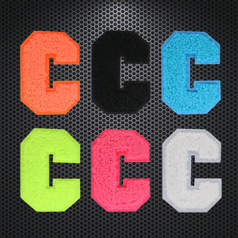 大号字母潮牌布贴围巾装饰贴花包包补丁贴衣服破洞修补贴服装配饰