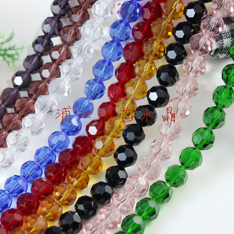 diy圆形水晶玻璃编织散珠