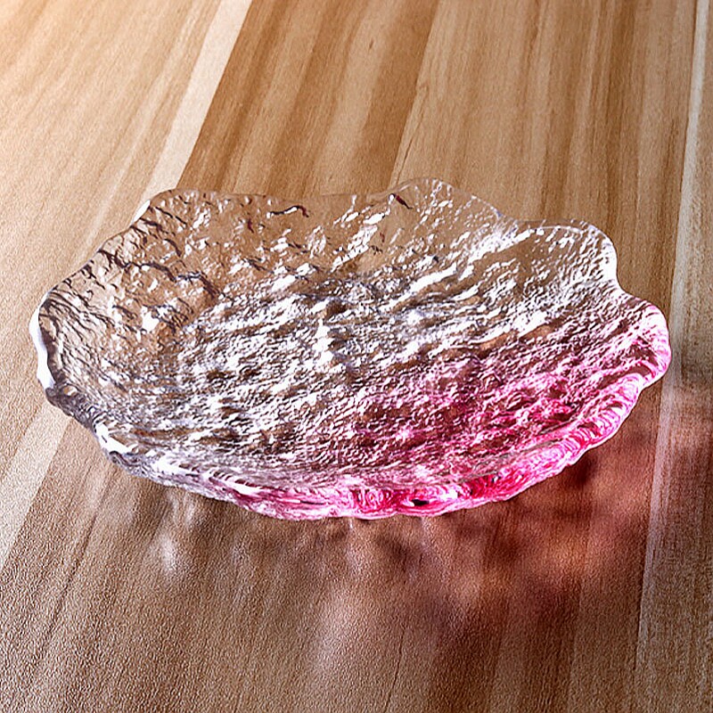 日式水晶玻璃壶承茶承干泡台果盘茶具水晶琉璃手工创意茶盘托盘|msdalam kategori pinggan mangkuk, set teh, dulang teh - dari Buy2taobao.com untuk memberikan perkhidmatan ejen Taobao profesional membeli