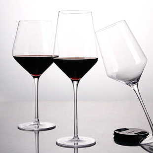 无铅水晶玻璃高脚杯香槟杯人工吹制红酒杯斜口波尔多勃艮第酒杯子